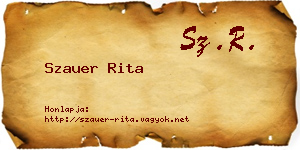 Szauer Rita névjegykártya